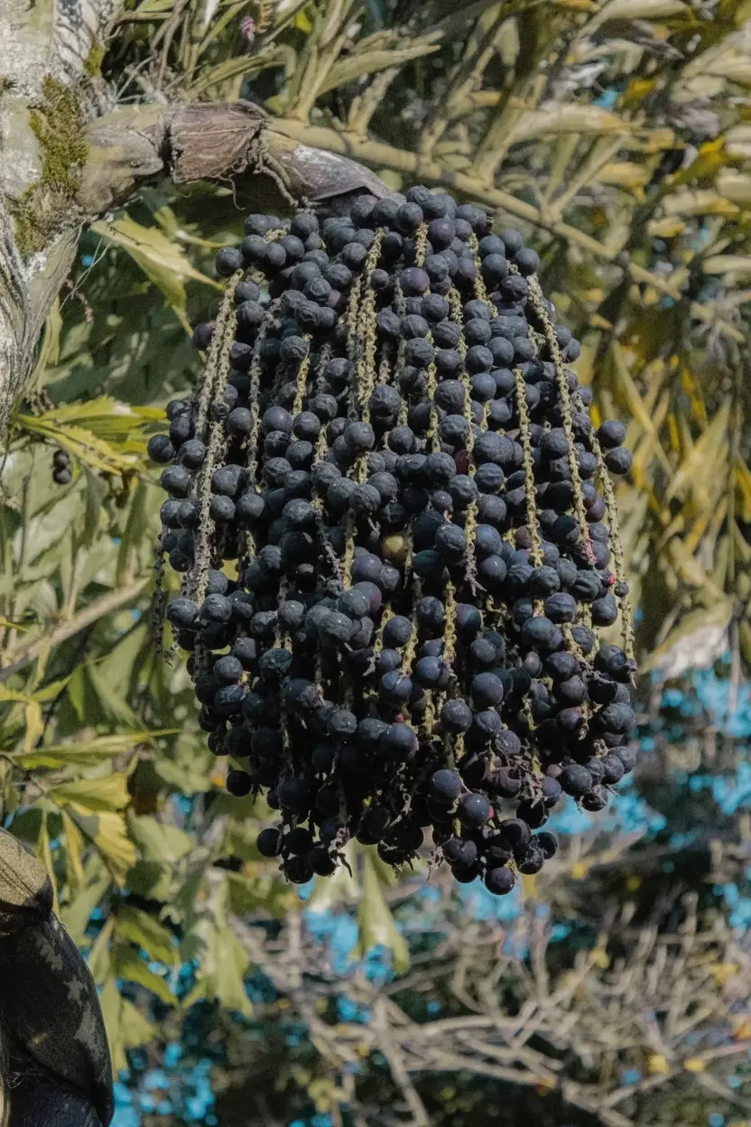 Açaí fruit from the Amazon floodplain in Pará